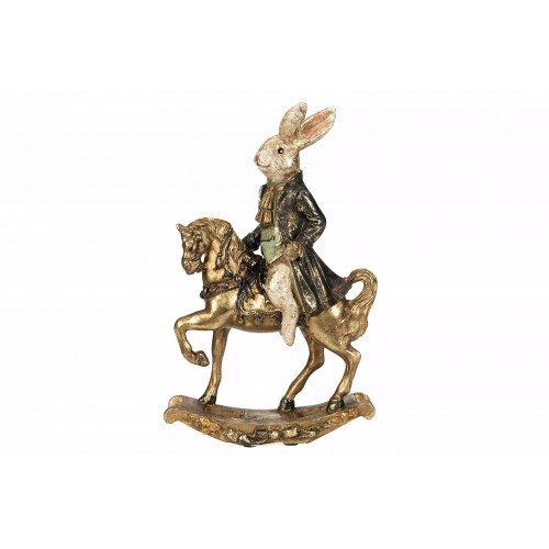 Dekoracija A lot RABBIT RIDING 15x6x24cm