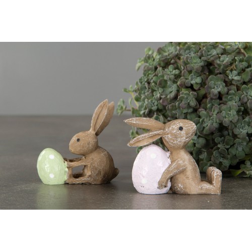 Dekoracija Rabbit With Egg Poly Mix