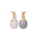 Dekoracija Triušis kiaušinio lukšte A Lot  Rabbit Friends Egg, margi, mix, 1 vnt,  10 cm