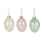 Pakabinama dekoracija A Lot Egg Glass Pastel color mix, 1 vnt
