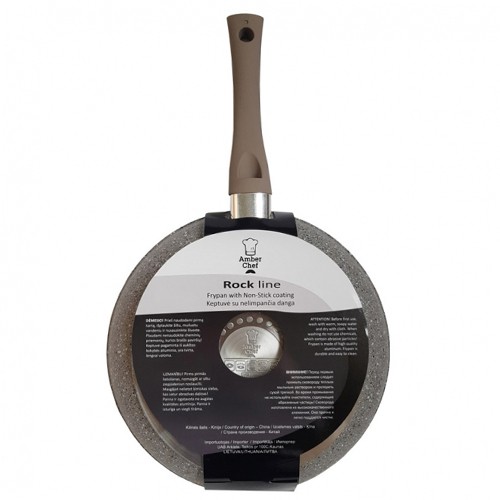 Indukcinė keptuvė Amber Chef ROCK LINE, 24 cm