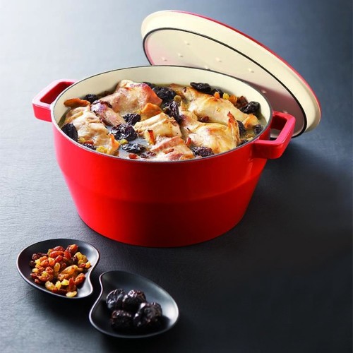 Raudonas ketaus puodas Pyrex SLOWCOOK, 24 cm 3,6 l