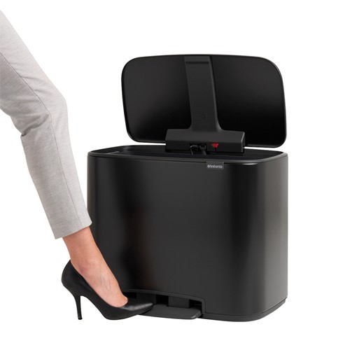 Šiukšlių dėžė rūšiavimui Brabantia MATT BLACK BO, 3x11 l