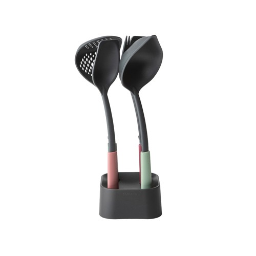 Keturių dalių virtuvės įrankių rinkinys su stovu Brabantia TASTY+