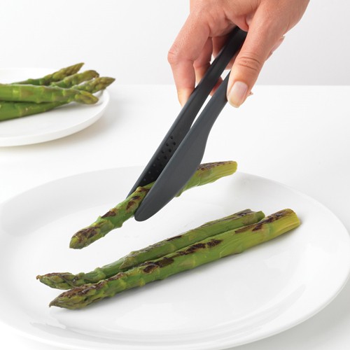 Pilkos virtuvinės žnyplės Brabantia TASTY+, 29,2 cm