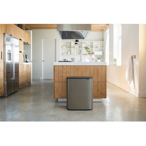 Šiukšlių dėžė rūšiavimui Brabantia BO TOUCH BIN PLATINUM, 2x30 l