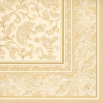 Šampaninės spalvos servetėlės su ornamentais PapStar ROYAL ORNAMENTS, 50 vnt. *