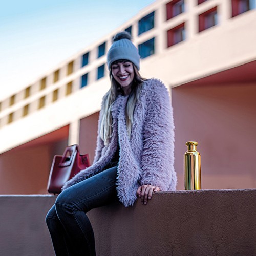 Auksinės spalvos termo gertuvė Guzzini ENERGY, 500 ml