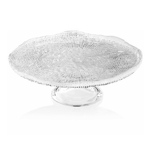 Tortinė ant kojelės su krašteliu IVV DIAMANTE CLEAR, 32 cm