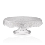 Tortinė ant kojelės IVV DIAMANTE CLEAR, 26 cm