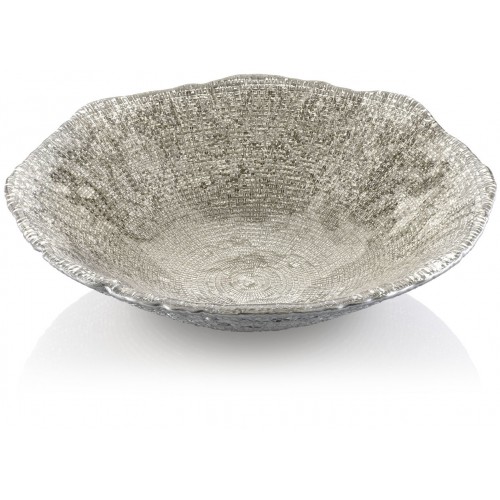 Stiklinis kreminės spalvos dubuo IVV DIAMANTE, 33cm