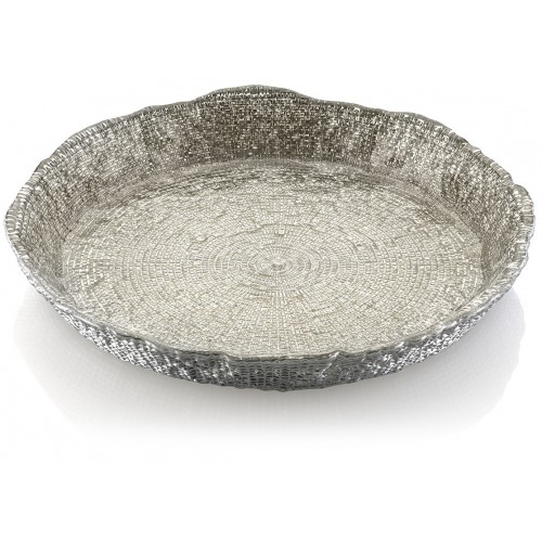 Stiklinis kreminės spalvos dubuo IVV DIAMANTE, 32cm