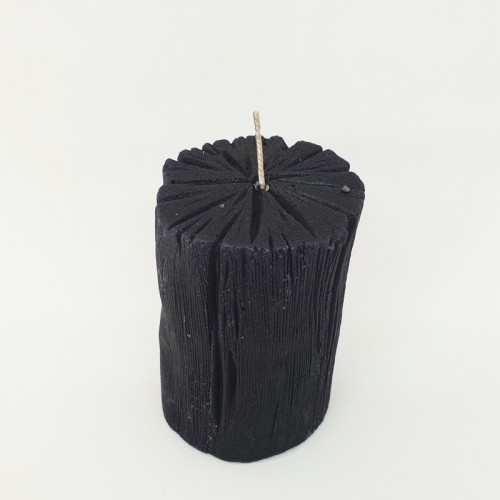 Juoda žvakė Baltic Candles CHARCOAL, 10 cm