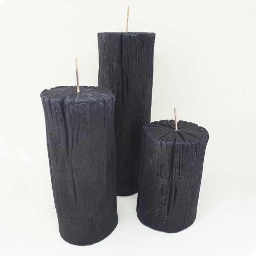 Juoda žvakė Baltic Candles  CHARCOAL, 20 cm