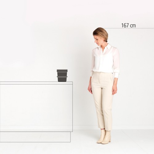 Šiukšlių dėžė Brabantia Sort & Go Mid Grey, 6l