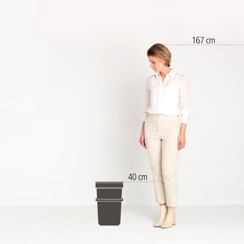 Šiukšlių dėžė Brabantia Sort & Go Mid Grey, 16l