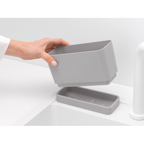 Kriauklės aksesuarų rinkinys Brabantia Mid Grey