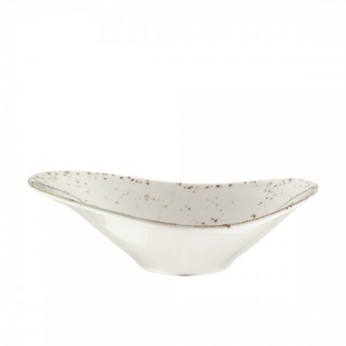 Raštuota porcelianinė salotinė Bonna GRAIN, baltos sp., 750 ml, 27x19 cm, nuomai