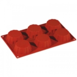 Silikoninė kepimo forma Paderno BRIOCHETTES, 17,5x30cm, 6vnt*