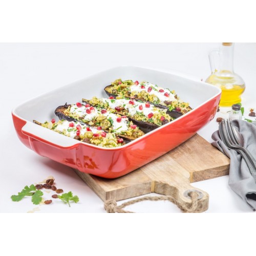 Kepimo forma Pyrex SIGNATURE stačiakampė, raudona, 25x19cm, 1,6l
