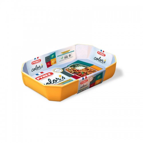 Kepimo forma Pyrex COLORS, geltona, 33x22cm, 3,2 l
