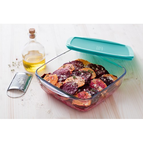 Kepimo forma Pyrex COOK&STORE su dangčiu, 14x12cm, 0,4l
