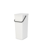 Šiukšlių dėžė Brabantia Sort & Go White, 40 L