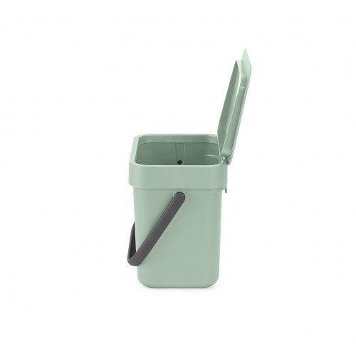 Mėtų spalvos, plastikinė šiukšlių dėžė Brabantia SORT & GO, 3 l