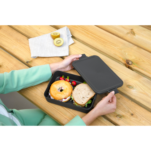 Priešpiečių dėžutė Brabantia MAKE & TAKE, tamsiai pilka