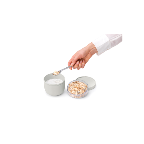 Pusryčių indelis Brabantia Make & Take, šviesiai pilkos sp., 0.5 L