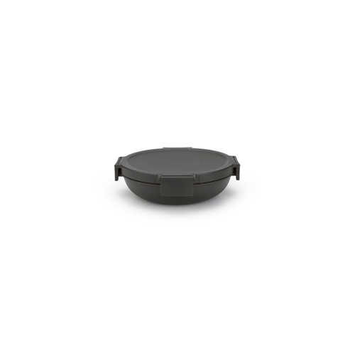 Pietų dėžutė Brabantia Make & Take, tamsiai pilka, apvali, 1L