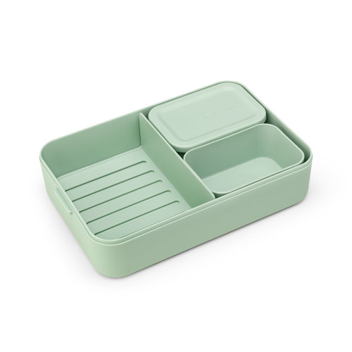 Pietų dėžutė Brabantia Make & Take Bento, su skyreliais, žalios sp., didelė