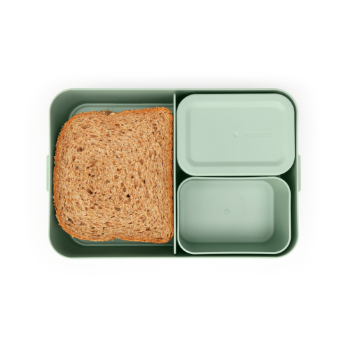 Pietų dėžutė Brabantia Make & Take Bento, su skyreliais, žalios sp., didelė