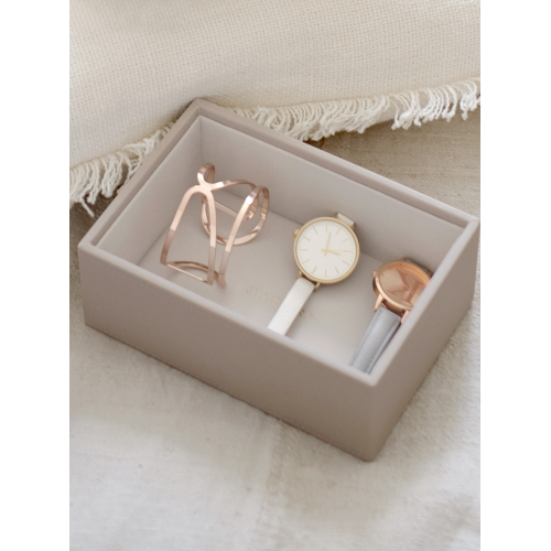 Papuošalų dėžutė - gilus stalčiukas Stackers Mini Taupe