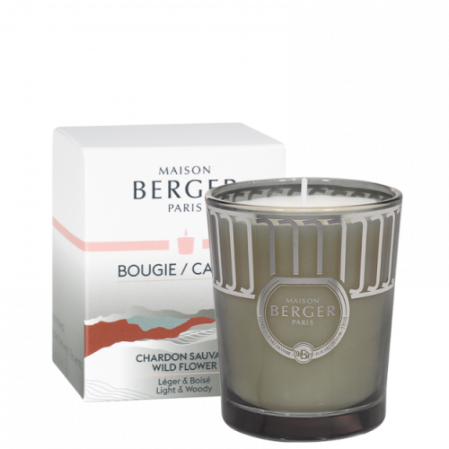 Žvakė Maison Berger LAND Wild Flower, Moss-Green, 180g