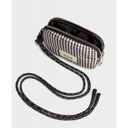 Dėklas monetoms Wouf CHLOE, juoda/balta sp., 13x8.5x2 cm