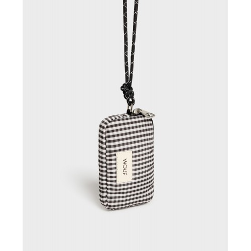 Dėklas monetoms Wouf CHLOE, juoda/balta sp., 13x8.5x2 cm