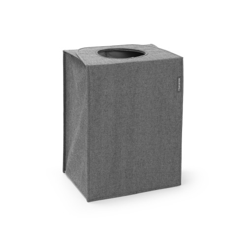 Stačiakampė skalbinių dėžė-maišas Brabantia, juodos sp., 55l