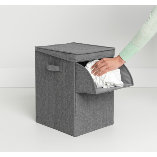 Skalbinių dėžė Brabantia kraunama 35l, tamsiai pilka