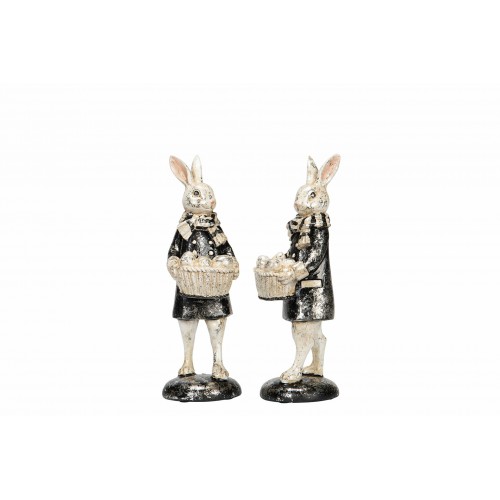 Dekoracija A Lot Rabbit with Eggbascket, įv. spalvų, 20cm