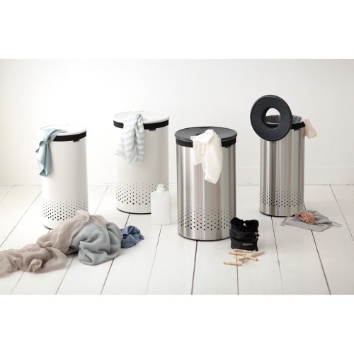 Skalbinių dėžė Brabantia Dark Grey/Plast Lid, 60 l