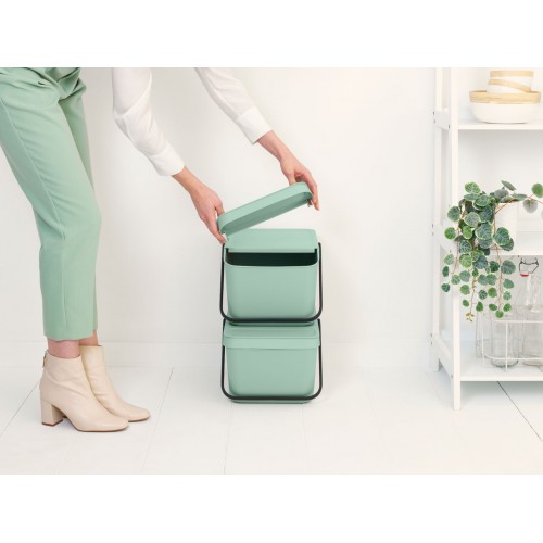 Šiukšlių dėžė Brabantia SORT & GO sukraunama, 20l, mėtų sp.