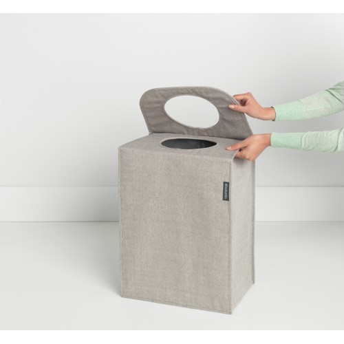 Stačiakampė skalbinių dėžė-maišas Brabantia, pilkos sp., 55l