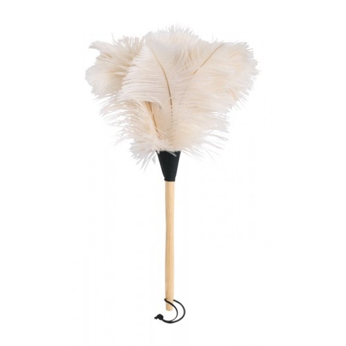 Dulkių šluotelė Redecker, šviesių plunksnų, baltos sp., 50 cm