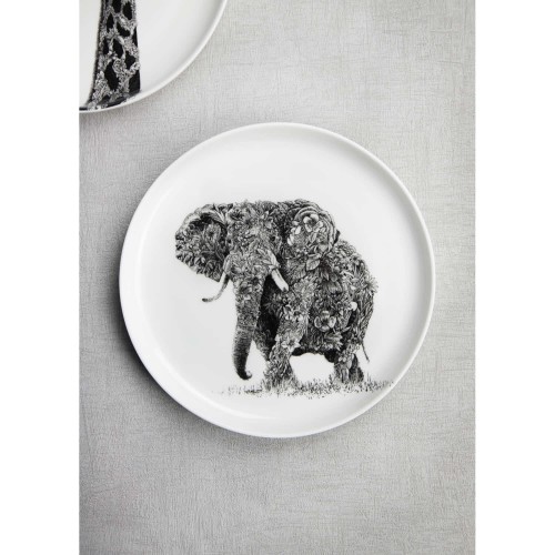 Lėkštė Maxwell & Williams African Elephant, baltos sp., 20 cm