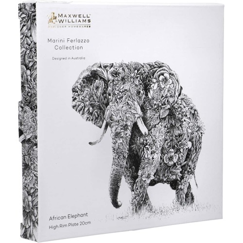 Lėkštė Maxwell & Williams African Elephant, baltos sp., 20 cm