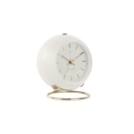 Laikrodis-žadintuvas Globe, baltos sp., 9.5 cm