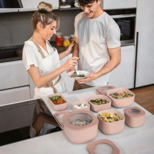 Indas maisto laikymui Guzzini Eco STORE&MORE, rausvos sp., 1.55 l