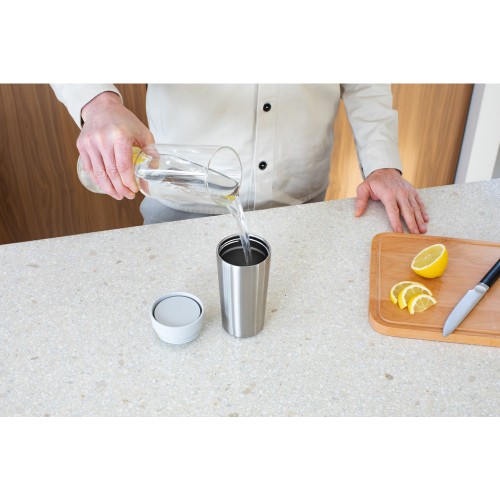 Termo puodelis Brabantia Make & Take, šviesiai pilkos sp., 0,36 l