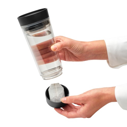 Termo puodelis arbatai Brabantia Make & Take, tamsiai pilkos sp., 360 ml